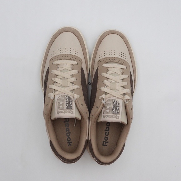 NEW Reebok Club C 85 Sneakers 100073895 Stucco/White/Brown - Picture 3 of 14